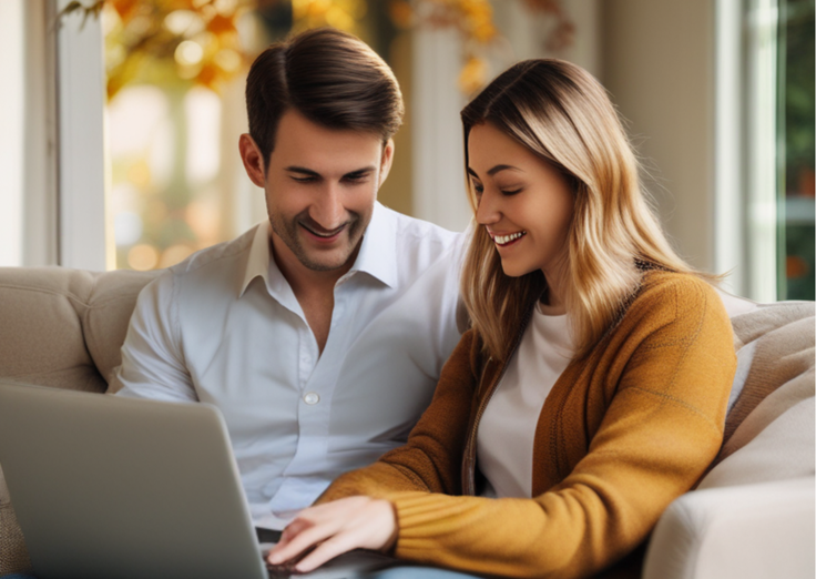 a couple browsing internet